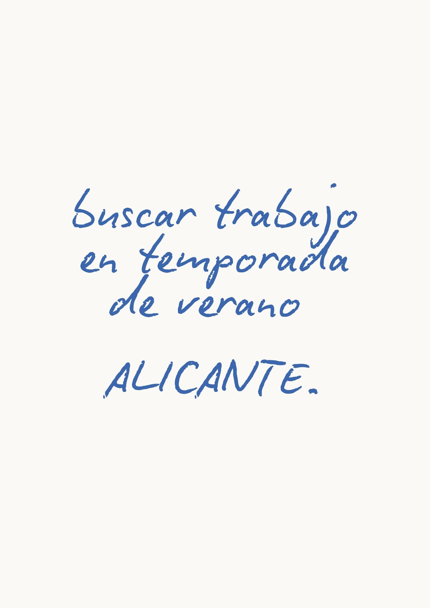 Trabajo de temporada de verano en hostelería en Alicante