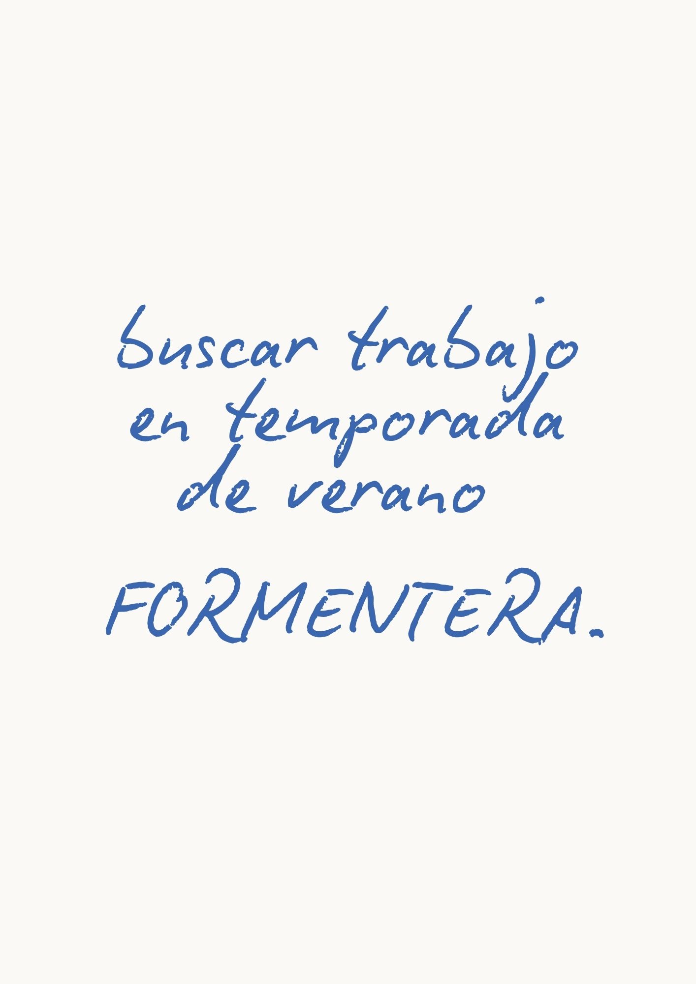Trabajo de temporada de verano en hostelería en Formentera