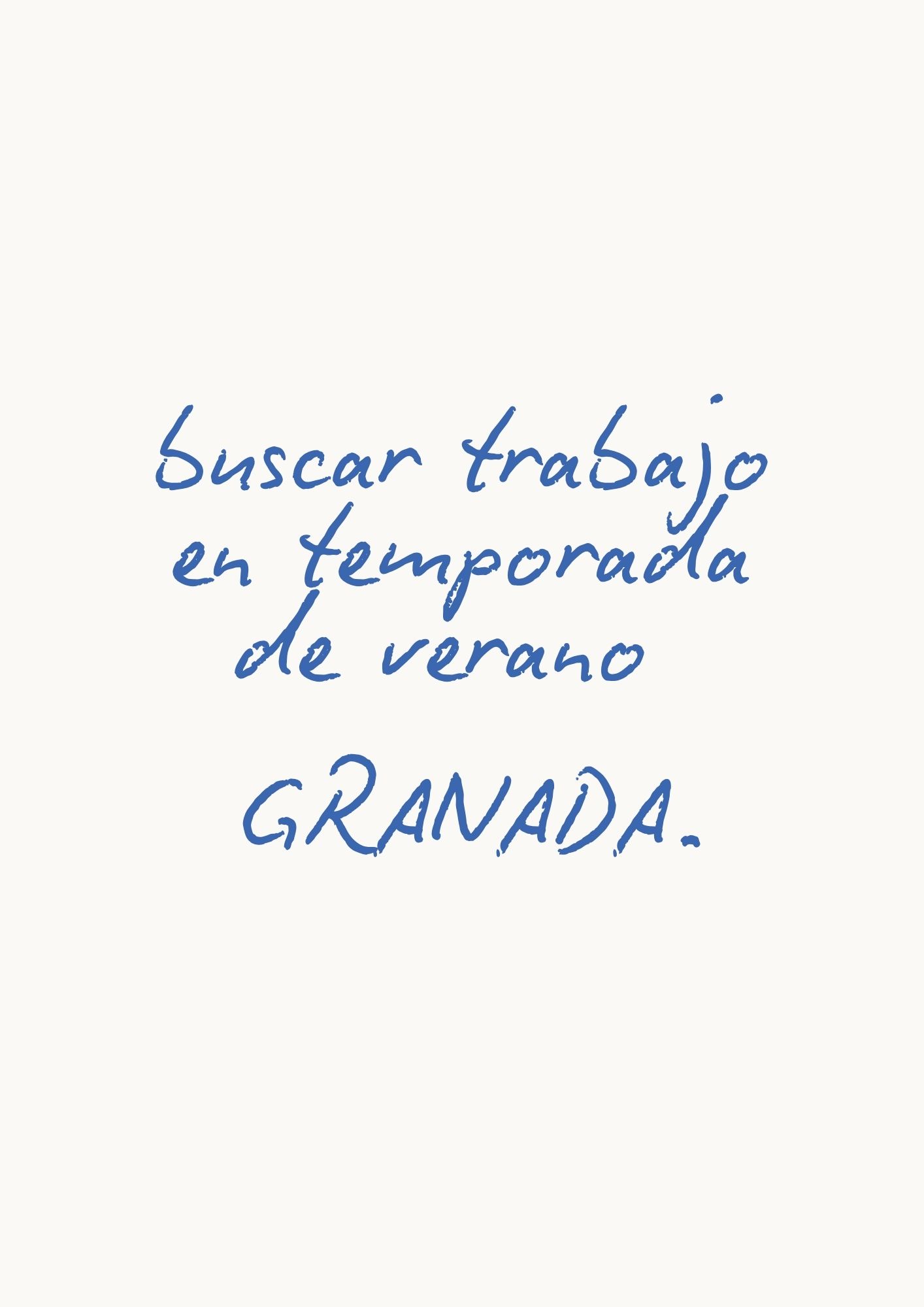 Trabajo de temporada de verano en hostelería en Granada