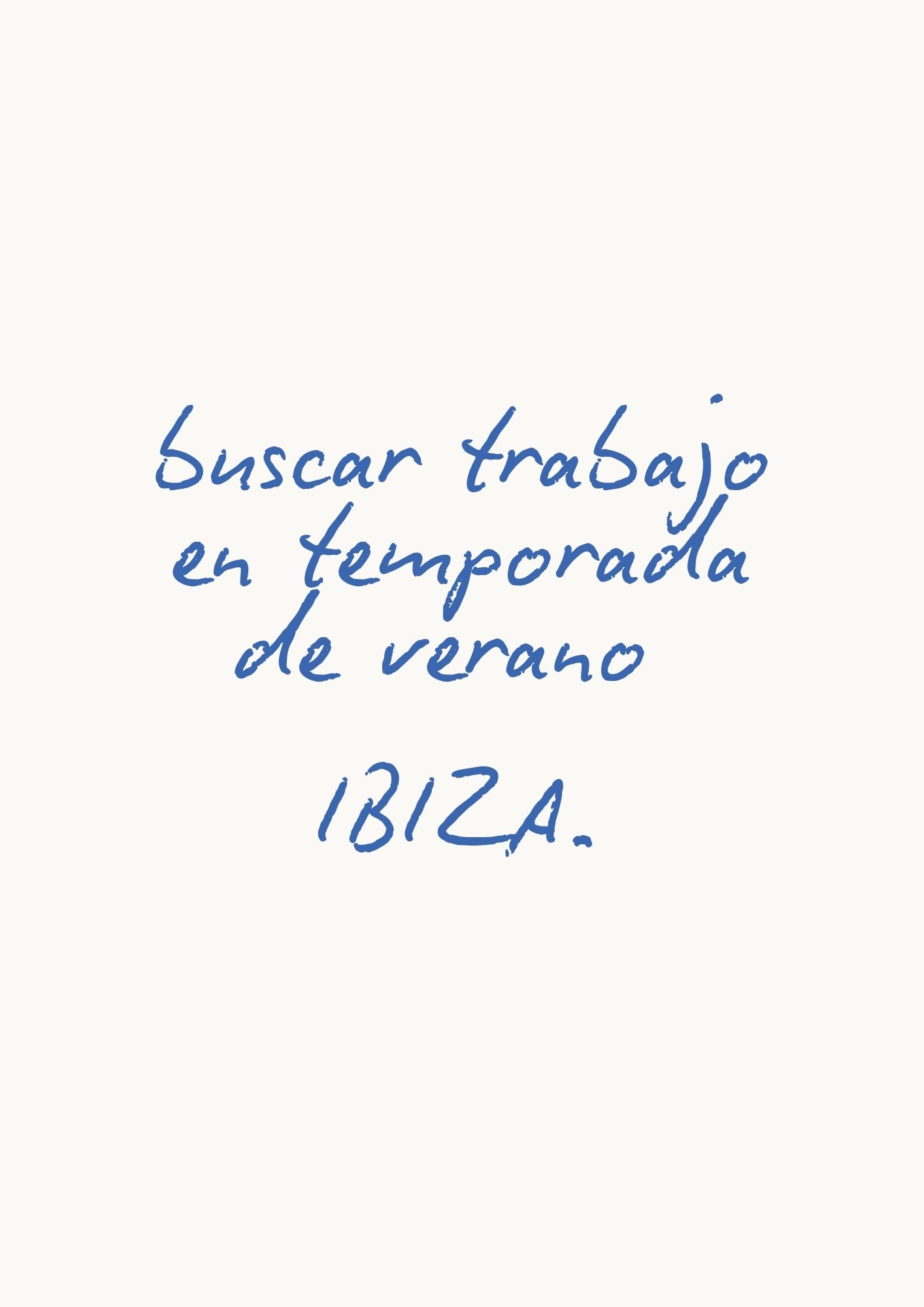 Trabajo de temporada de verano en hostelería en Ibiza