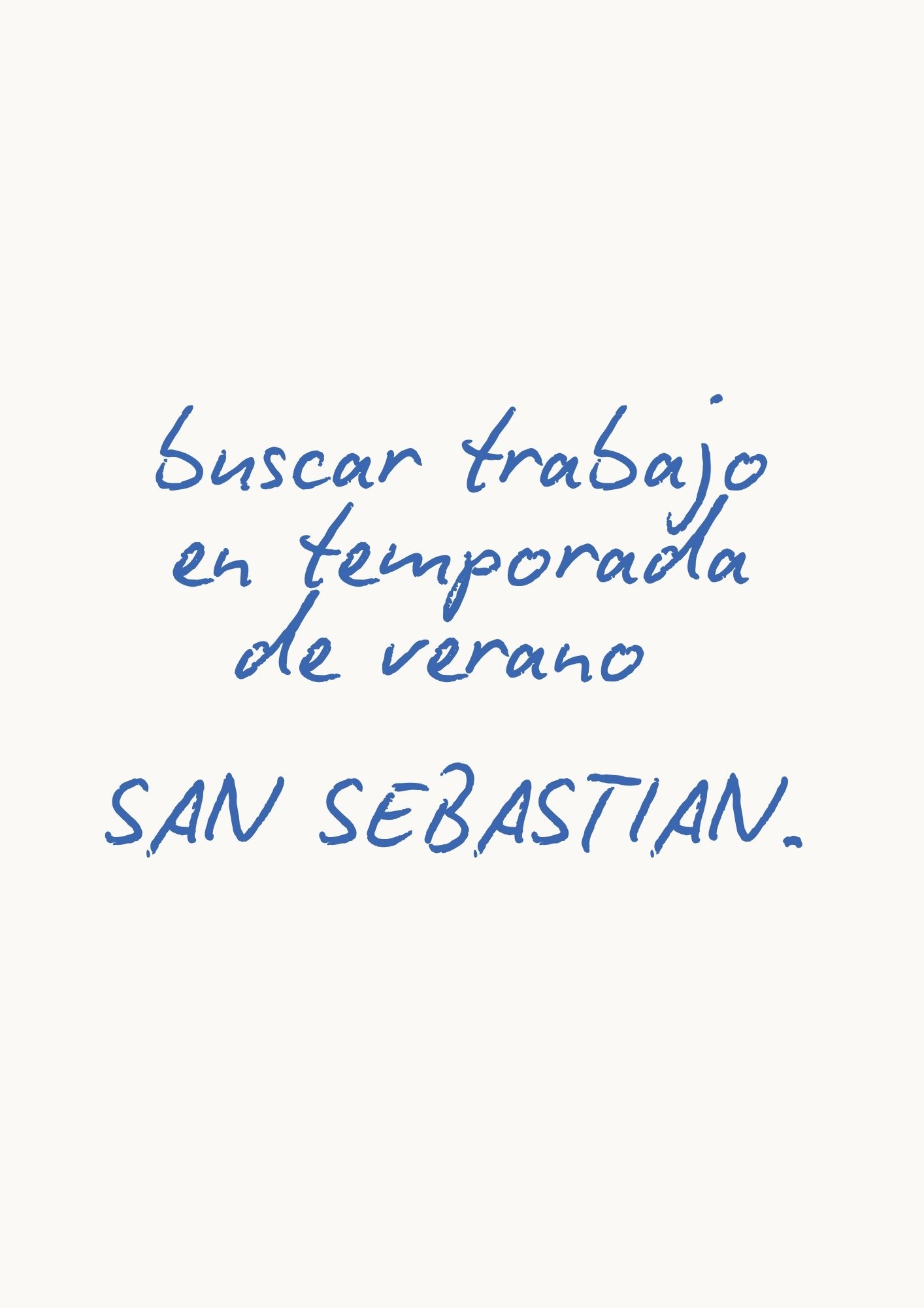 Trabajo de temporada de verano en hostelería en San Sebastián
