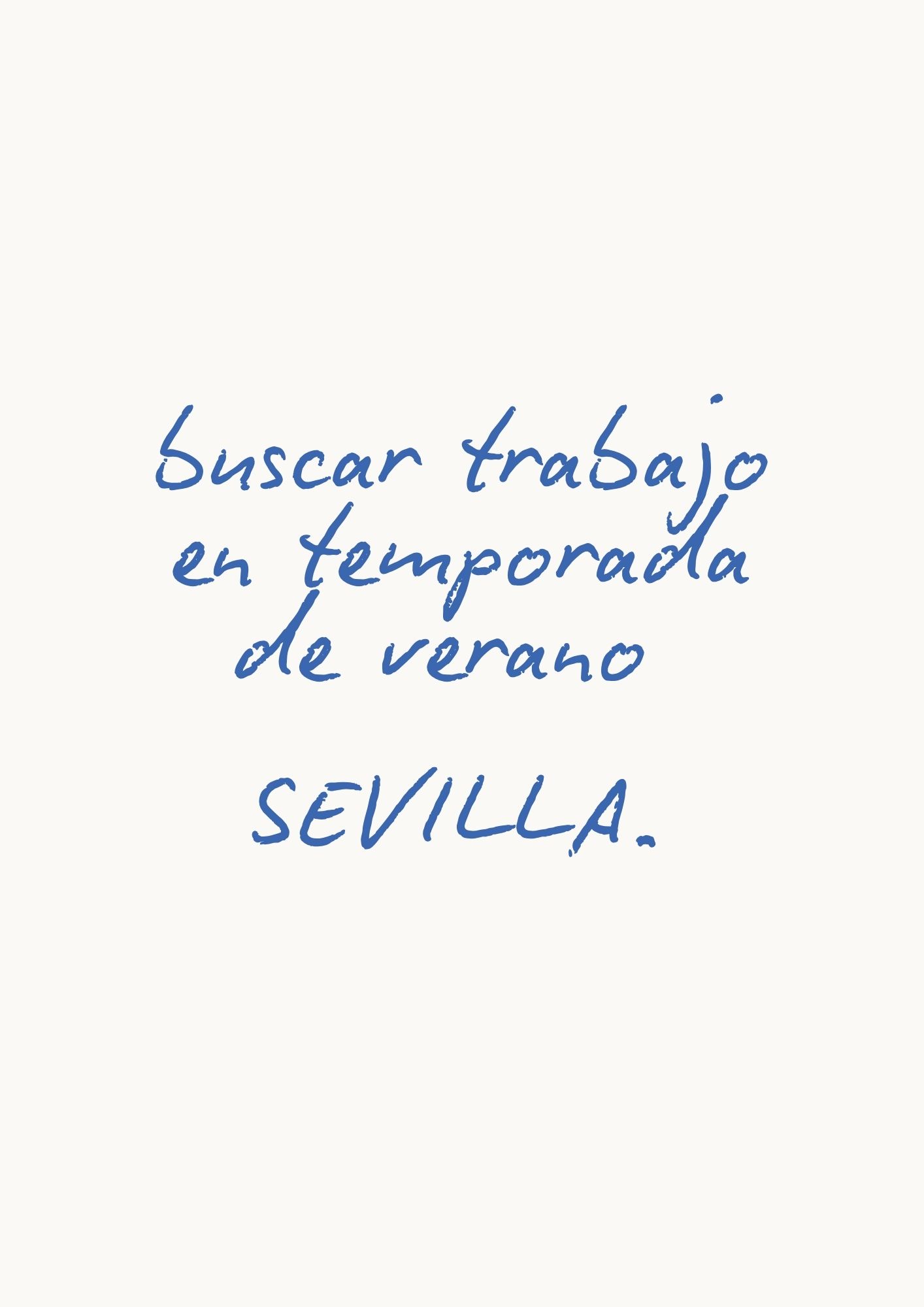 Trabajo de temporada de verano en hostelería en Sevilla