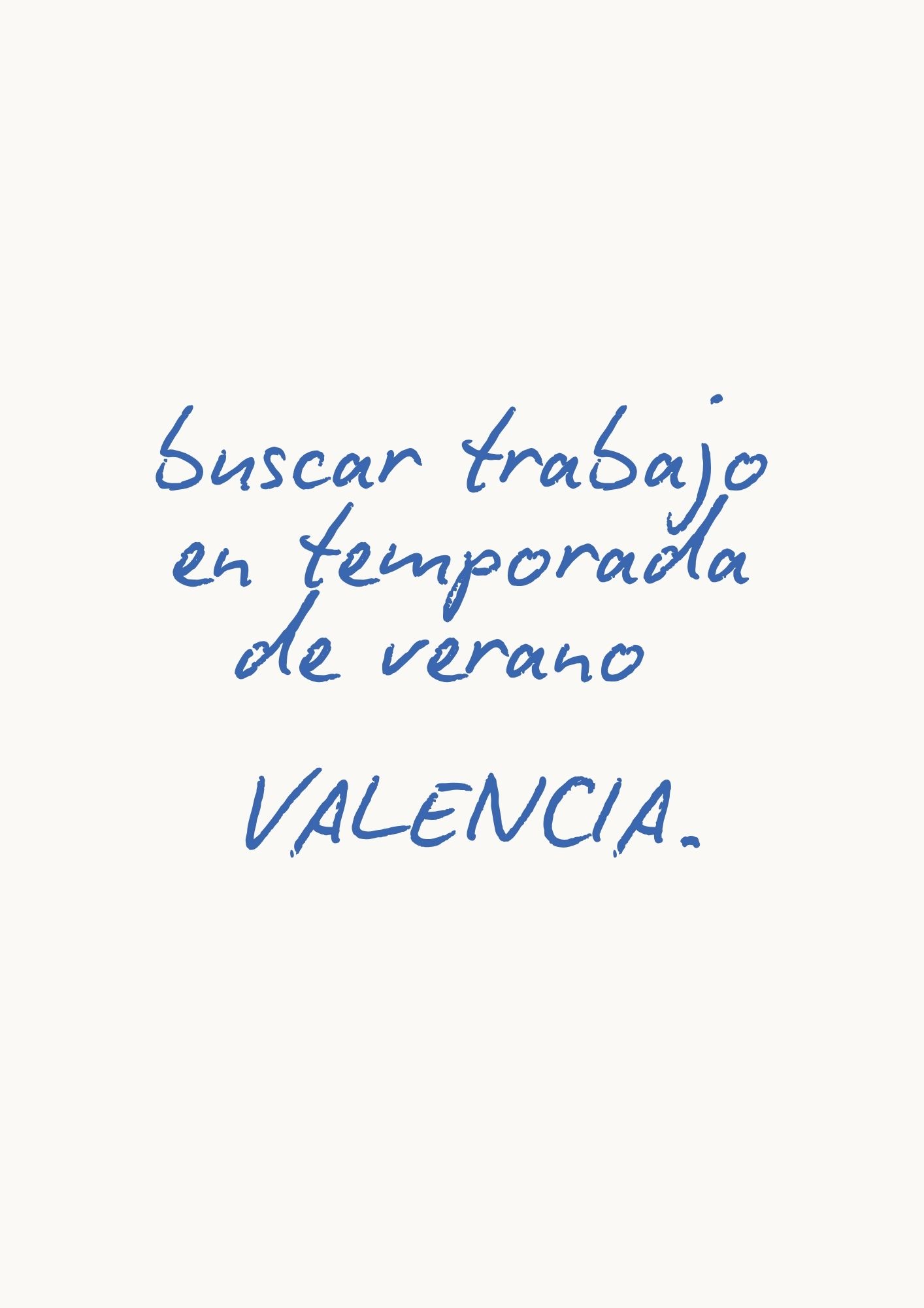 Trabajo de temporada de verano en hostelería en Valencia
